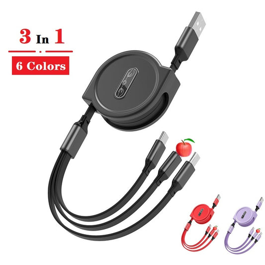 Cable - 3 In 1 USB Extendable Charging/Data
